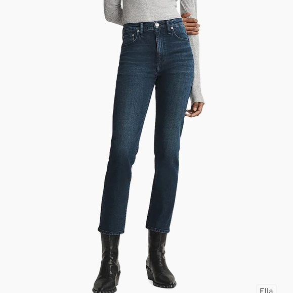 rag & bone Wren High-Rise Slim Straight Jeans, Sz 27 - Picture 1 of 8